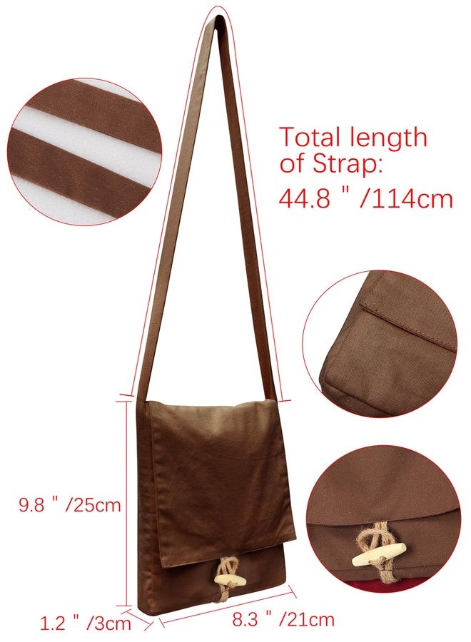 PROCOS Viking Canvas Shoulder Bag, Renaissance Medieval Small Pilgrim Pouch Bag - Image 4