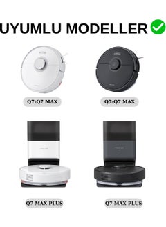 robotyedek روبوروك Q7 ماكس ، Q7 ماكس بلس قطع غيار متوافقة مع الممسحة وفلتر هيبا - 4 قطع  - Image 2