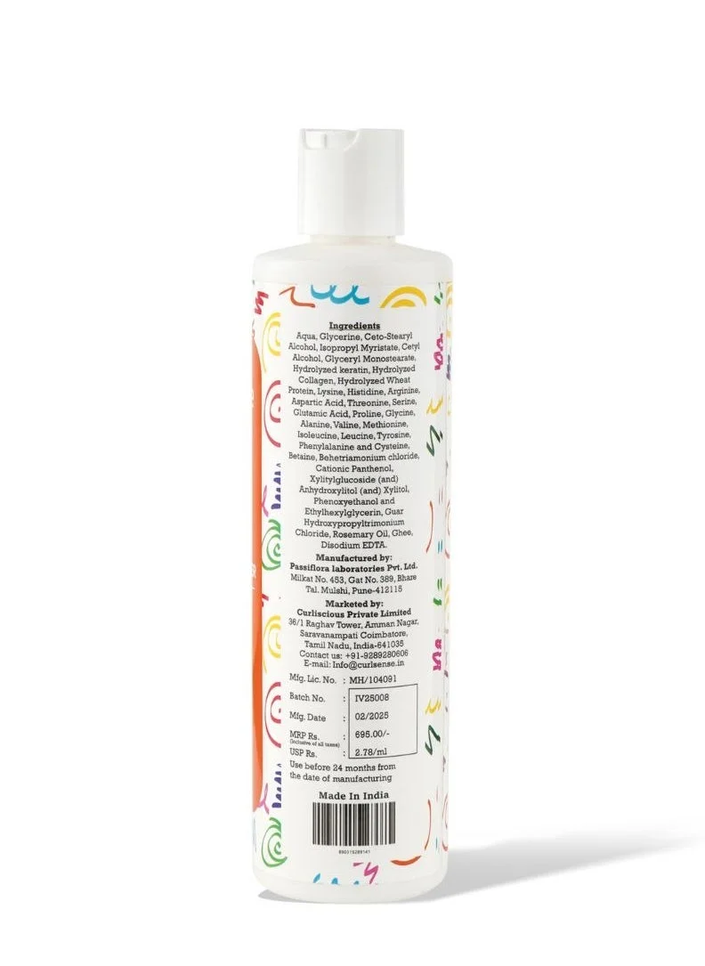 كرلسنس كيرلسينس بلسم كيرلي خالٍ من السيليكون – ترطيب عميق وتحكم في التجعد للشعر المجعد والمموج – 250 مل