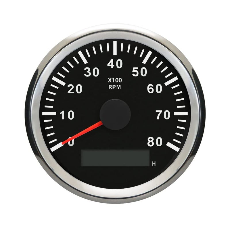 ELING Engine Tachometer RPM Gauge with Hourmeter 8000RPM 85mm - Image 5