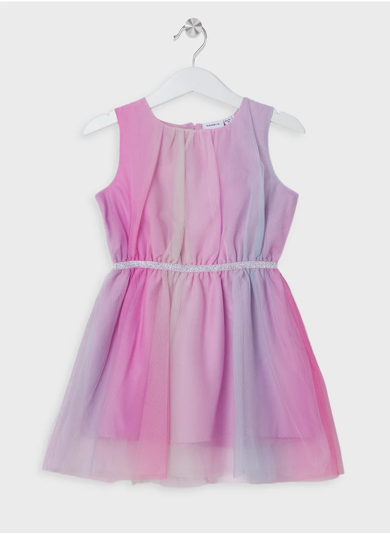 نيم ات Kids Ruched Waist Tiered Dress