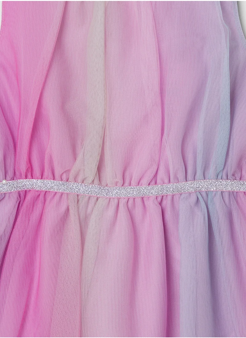 نيم ات Kids Ruched Waist Tiered Dress
