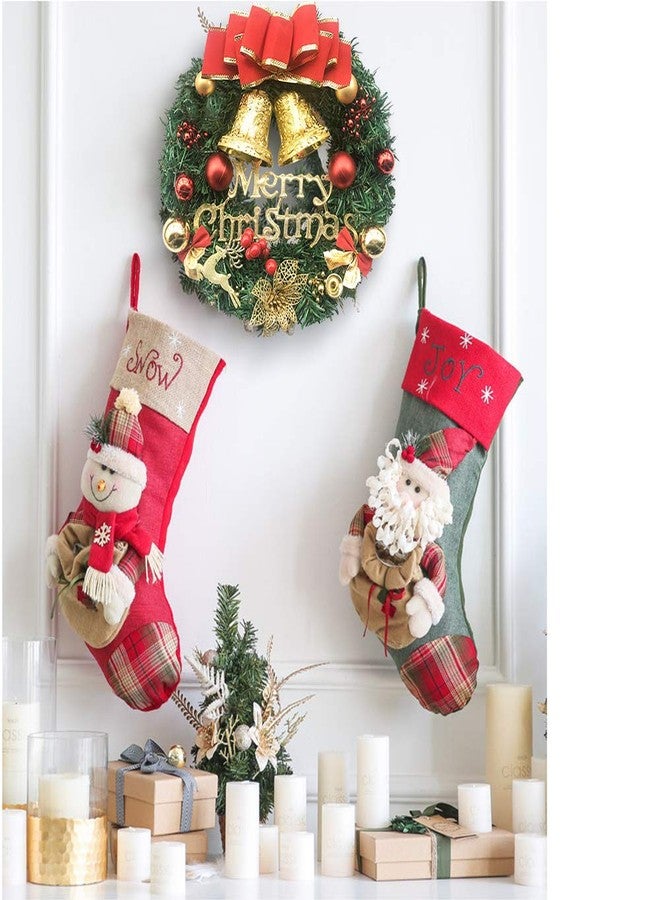 UDYR Christmas Wreath Reef for Front Door Window 13 Inch Pine Artificial Garland with Bowknot, Bells, Deer, Red Berries, Flower Gifts for Christmas Party Decor, Front Door Window Wall Wreath(Red) - Image 5