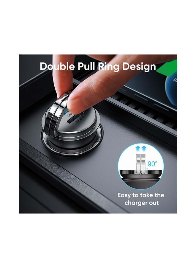 نيبمينينت شاحن سيارة ثنائي فائق السرعة بمنفذي USB Type-C بتقنية PD بقدرة 45 وات تارنش - Image 3