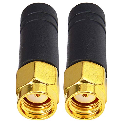 onelinkmore FPV Small WiFi Antenna 2.4GHz Bluetooth Mini WiFi Antenna Wireless Omni Thumb Antenna mmdvm Network Router RP SMA Male TX RX Mini RHCP Racing Drone Antenna for Multicopter Back Up Camera Pack of 2 - Image 1