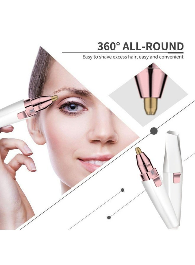 إزالة الشعر الوجهية للنساء، جهاز إزالة الشعر بدون ألم مع رأسين قابلين للاستبدال، حلاقة كاملة للجسم للسيدات: الساقين، خط البيكيني، الذراعين، الفخذين، الوجه. - Image 4