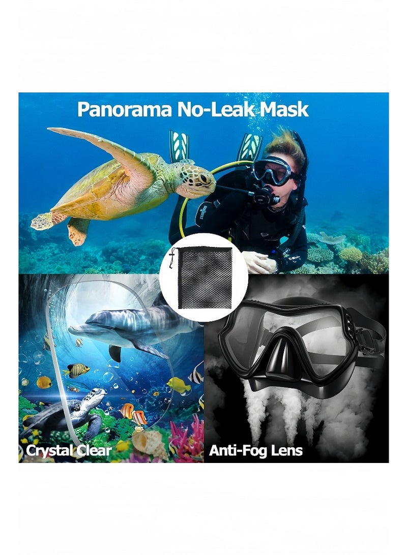 كيبي قناع الغوص بنظام التنفس الجاف الأحدث، قابل للطي بزاوية 180 درجة، نظارات غوص بانورامية بزجاج مقوّى مقاوم للضباب والتسرب، معدات غوص للبالغين والشباب - Image 5