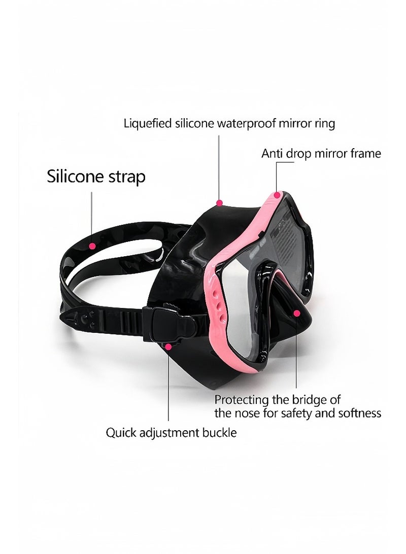 كيبي قناع الغوص بنظام التنفس الجاف الأحدث، قابل للطي بزاوية 180 درجة، نظارات غوص بانورامية بزجاج مقوّى مقاوم للضباب والتسرب، معدات غوص للبالغين والشباب - Image 4
