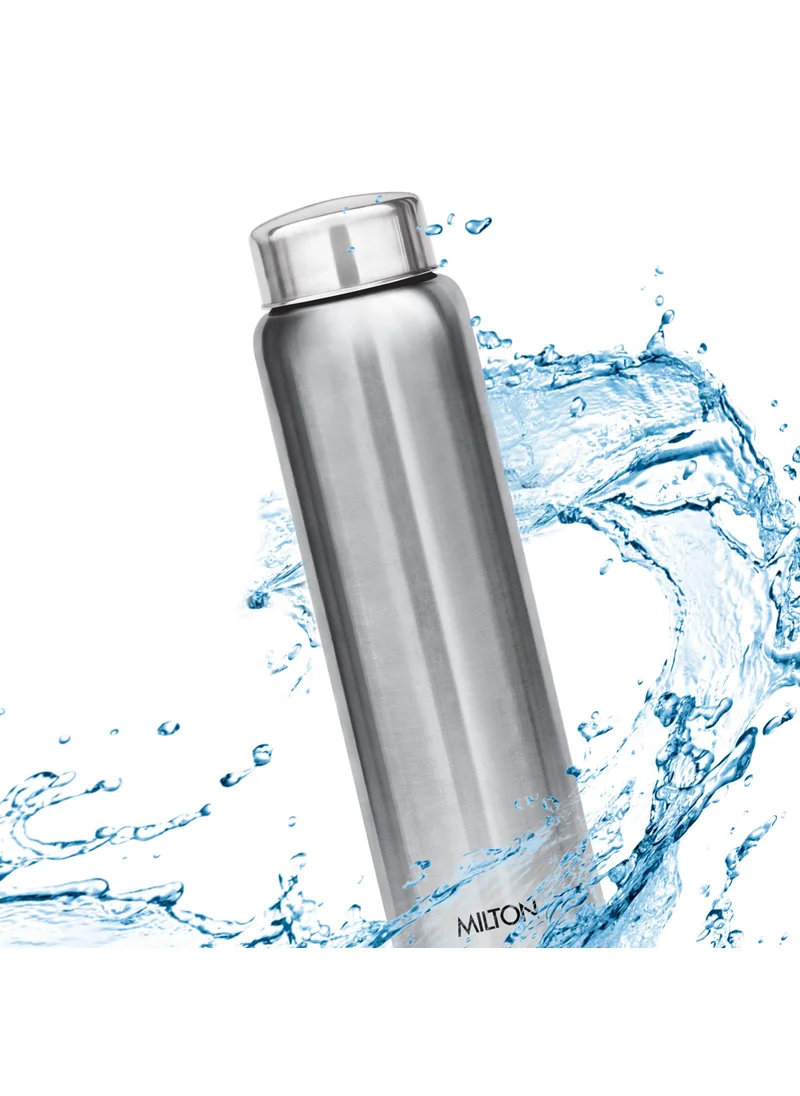Milton MILTON 950ml Stainless Steel Water Bottle, Single-Walled, BPA-Free, Leak-Proof, Rust-Free, Easy-Grip Fridge Bottle,Easy to Carry, Gym Bottle for Men, Kids, School & Travel - Aqua