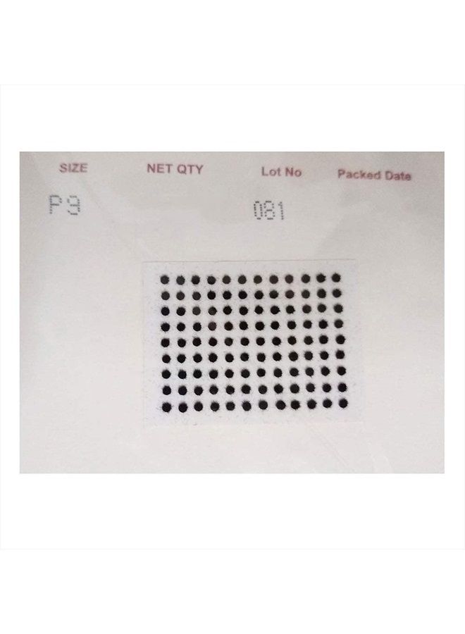 Eyetex Pallavi Sticker Kumkum Black Color Bindi - Size-P9B (Pack of 15) - Image 1