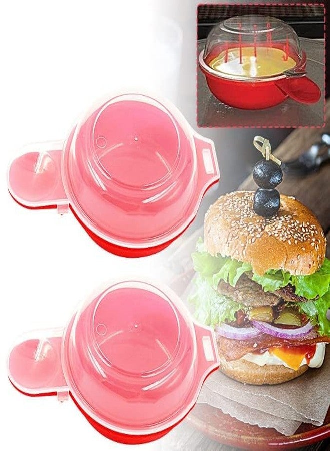 Istore 2 Sets Microwave Egg Cooker,1 Minute Fast Egg Hamburg Omelet Maker Kitchen Cooking Tool - Image 3