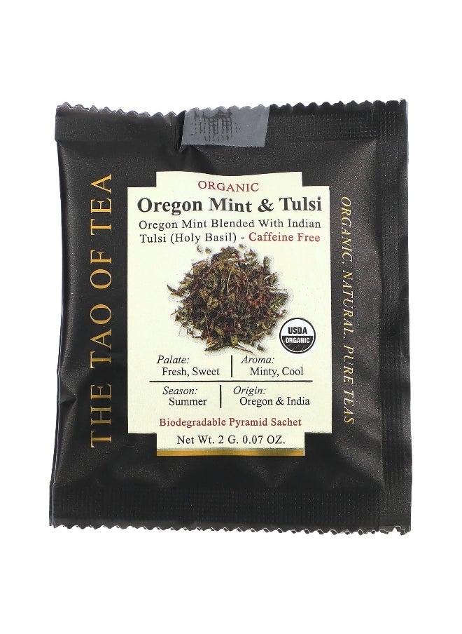 The Tao of Tea The Tao of Tea, Organic Oregon Mint & Tulsi Tea, Caffeine Free, 15 Pyramid Sachets, 1.05 oz (30 g)  - Image 3