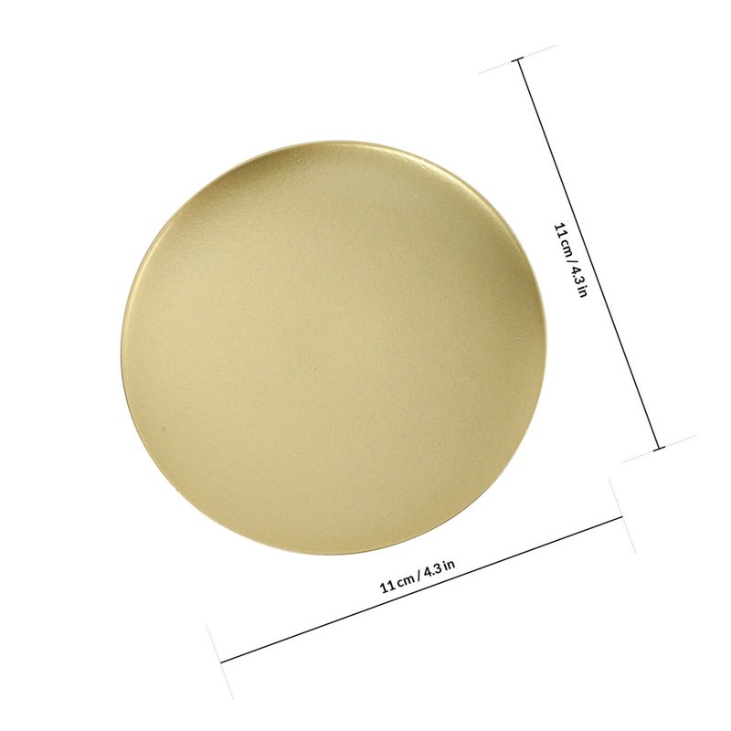 Gold Metal Candle Holders Set of 4 Nordic Style 11cm for Garden Courtyard Home Decor - Image 3