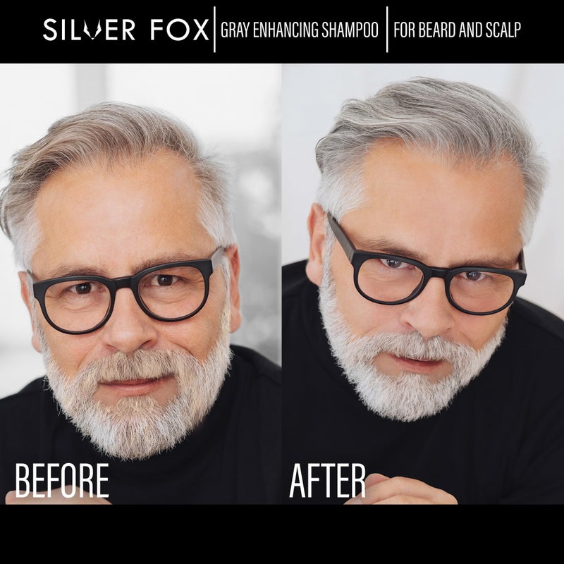 Godefroy Silver Fox Beard & Scalp Shampoo - Gray Reducing, Removes Brassy Tones, Moisturizes & Nourishes Scalp For Men - Image 3