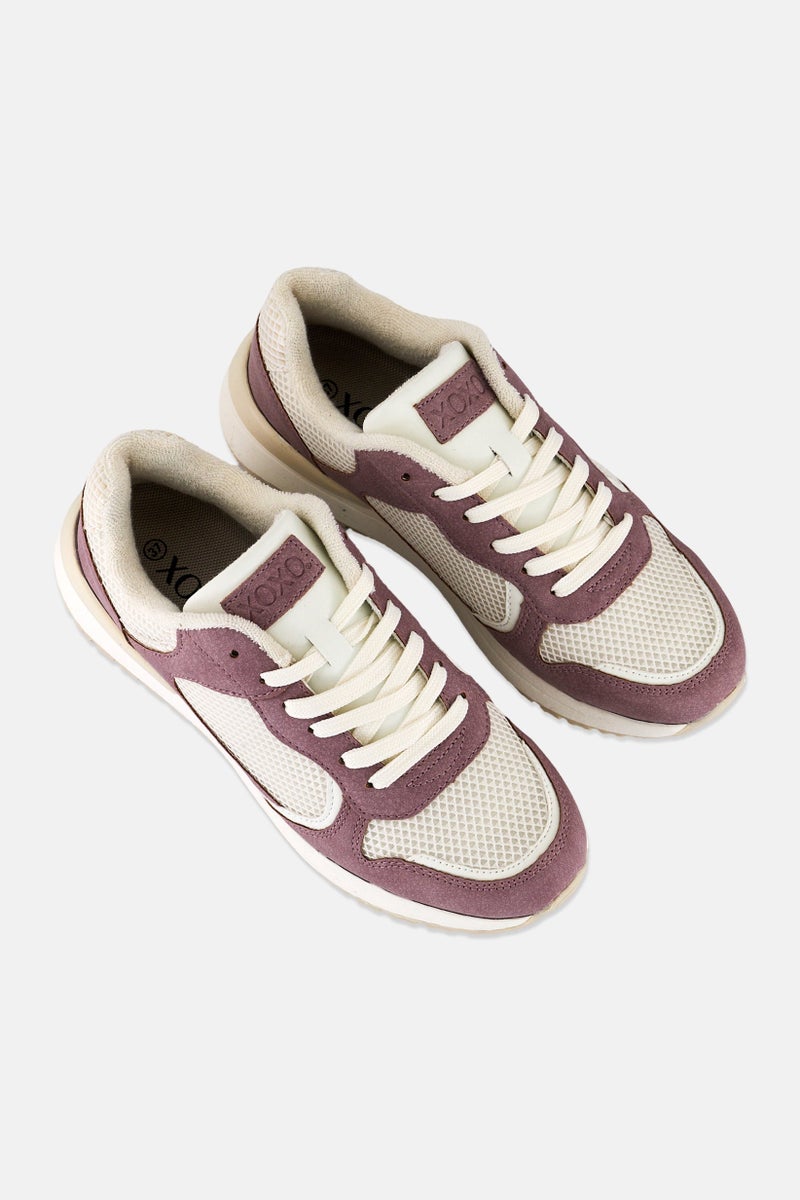 XOXO Women Brand Logo Lace Up Casual Shoes, Multicolor - Image 4