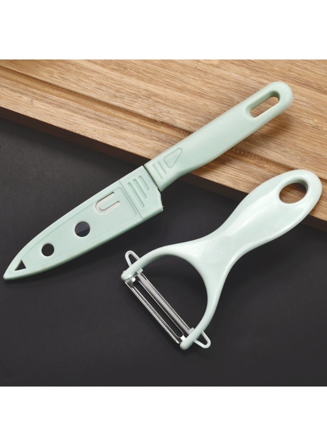 هومستر مجموعة مطبخ 3 قطع - سكين الفواكه ، مقشرة ، ومجلس القطع ، وغسالة صحون آمنة غير انزلاق قطع المجلس للفواكه والخضروات - Image 3