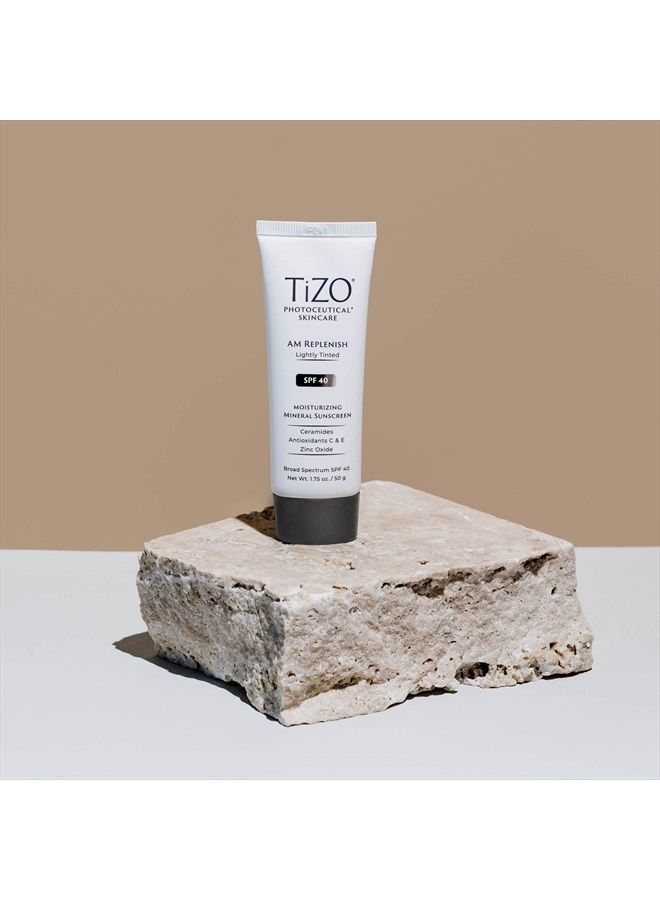 Tizo كريمات، جل، و لوشن Photoceutical AM Replenish بلون خفيف SPF 40، 1.75 أونصة سائلة - Image 5