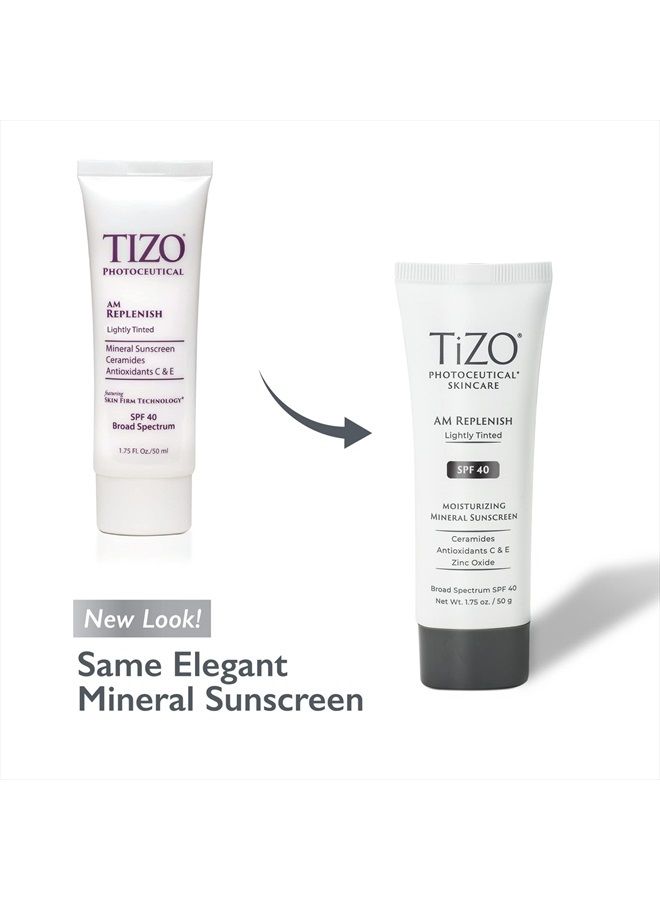 Tizo كريمات، جل، و لوشن Photoceutical AM Replenish بلون خفيف SPF 40، 1.75 أونصة سائلة - Image 3