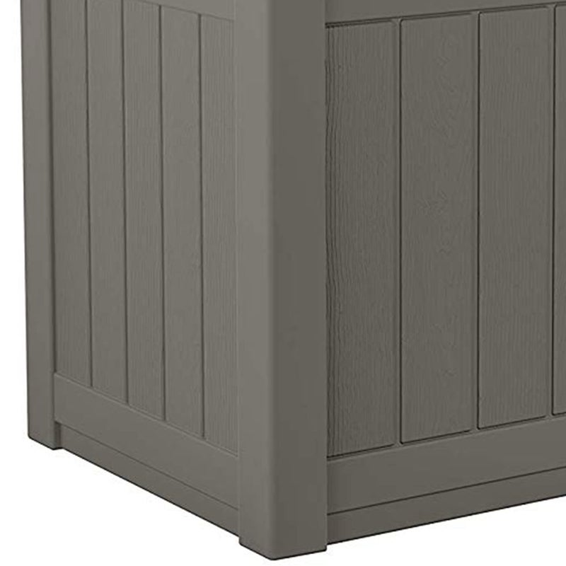 Suncast Outdoor Storage Box - 22 Gallon Stone Gray Resin Outdoor Deck Box with Seat, Weatherproof Patio Storage Bin Container for Keeping Cushions, Tools, & Towels for Pool, Yard, & Garden - Image 4