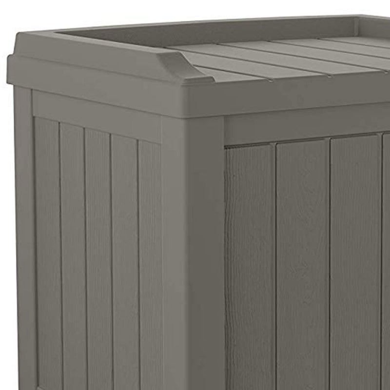 Suncast Outdoor Storage Box - 22 Gallon Stone Gray Resin Outdoor Deck Box with Seat, Weatherproof Patio Storage Bin Container for Keeping Cushions, Tools, & Towels for Pool, Yard, & Garden - Image 5