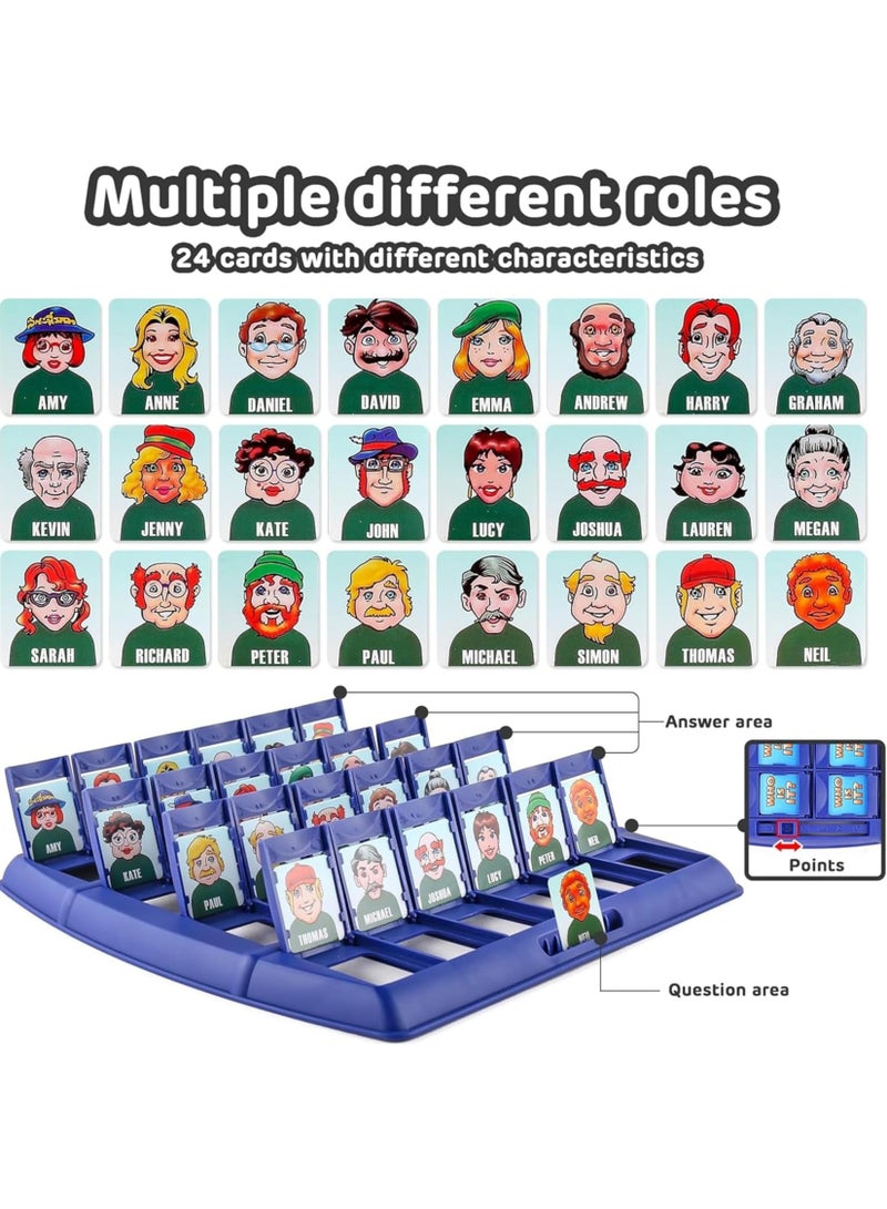 ARGT لعبة الألغاز الممتعة من هو الغامض؟ - لعبة تخمين كلاسيكية للعائلة للأطفال والبالغين، لعبة ألغاز استراتيجية للاعبين 2 - هدية ممتعة داخلية للأولاد والبنات من عمر 4 سنوات وما فوق - Image 3