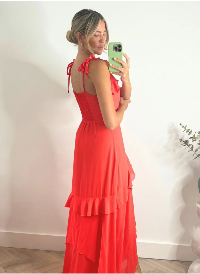 Style Cheat Bella Ruffle Detail Maxi Dress