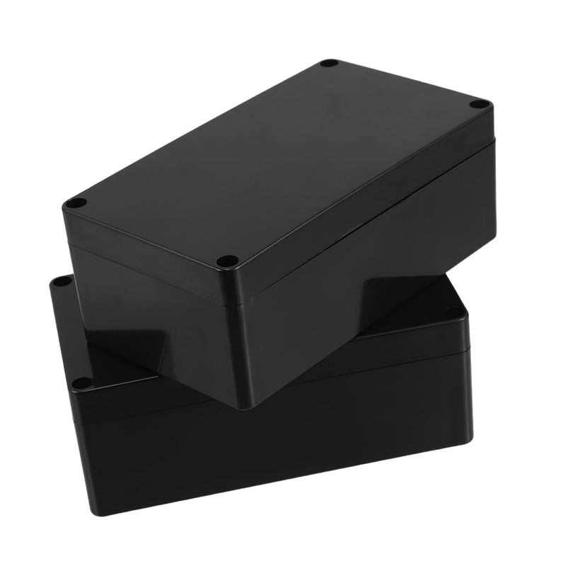 Operitacx 2Pcs Outdoor Electrical Junction Box ABS Plastic Dustproof Waterproof Cable Enclosure - Image 1