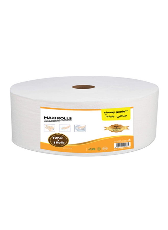 cleany genie - Multi-Purpose Maxi Roll Embossed Tissue Paper - 2Ply 10kg - Image 1