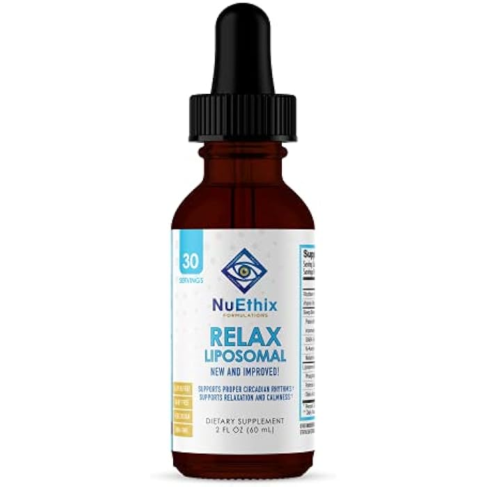 NuEthix Formulations Relax Liposomal Supplement Formula to Support Relaxation & Calm, 2 Fluid Ounces, 30 Servings - Image 1