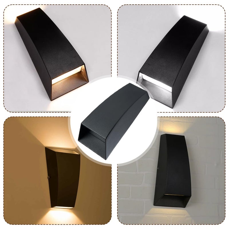 GIGAWATTS 9W Pyramid Wall Light 2 Way BIS Approved 110LM COB LED Exterior Indoor Mount Fixture Up Down Sconce Lamp for Home Yard Staircase Living Room Bedroom Decor 1Pc Warm White - Image 5