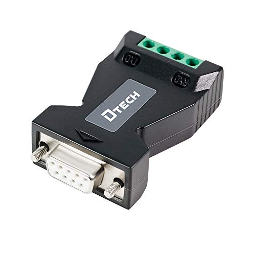 DTech RS232 to RS485 Converter Serial Adapter with 4 Position Terminal Block for Long Haul Data Communication Supports 600W Anti-Surge - Image 1
