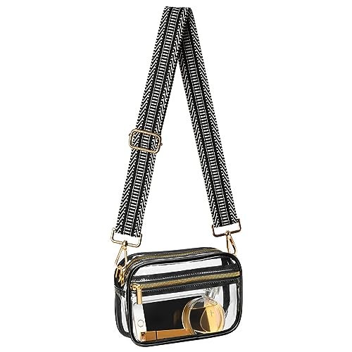 FANGSUN Clear Crossbody Bag Stadium Approved, Clear Purse for Women, Transparent Shoulder Messenger Handbag for Concert Sport - Image 1
