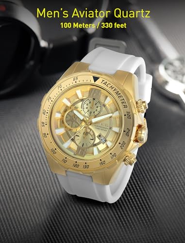 Invicta Men's 24578 Aviator Analog Display Quartz White Watch - Image 5