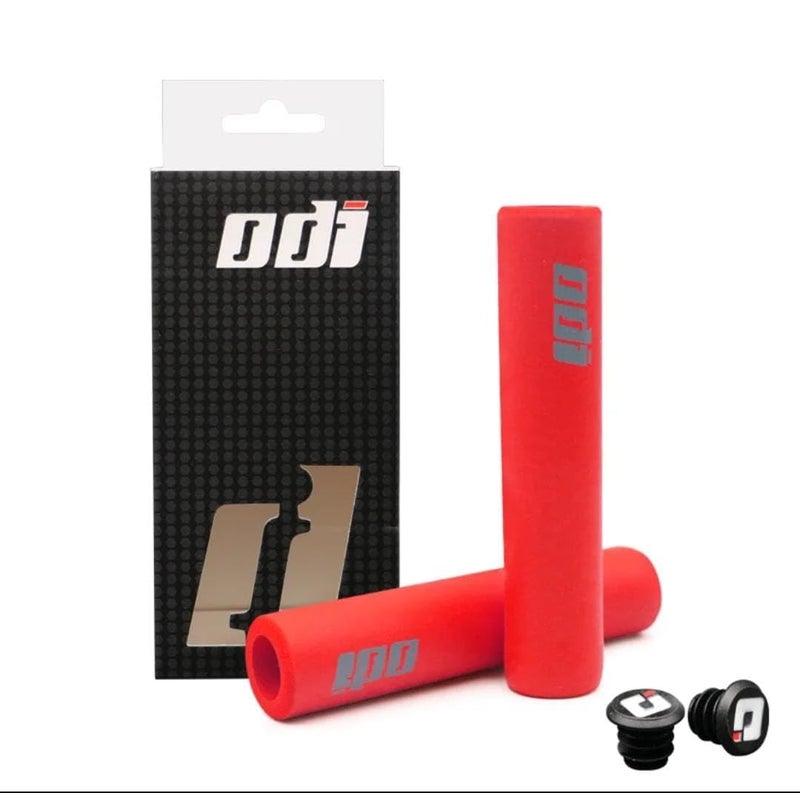 FCCRACING FCC Racing Present ODI Bicycle Grip Handlebar Grips Soft Bike Accessories (Red) - Image 1