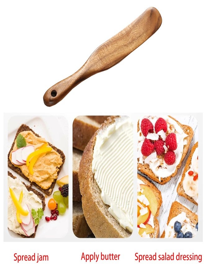 GZLT Sourdough Spatula,Spurtle for Sourdough Starter,Spurtles kitchen Tools Wooden - Image 2