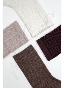 Mono Socks Women's Zigzag Patterned Boxed Women's Socket Socks  - Image 3