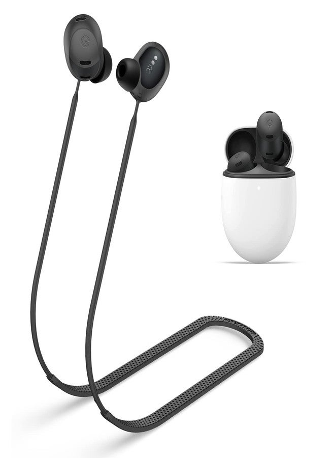 WOFRO Anti-Lost Strap for Google Pixel Buds Pro Earbuds (2022), Sports Soft Silicone Lanyard Accessories Compatible with Google Pixel Buds Pro - Noise Canceling Earbuds Neck Rope Cord (Black) - Image 1