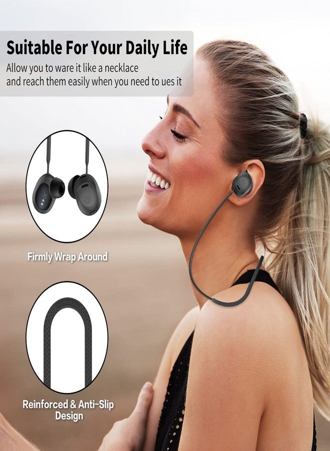 WOFRO Anti-Lost Strap for Google Pixel Buds Pro Earbuds (2022), Sports Soft Silicone Lanyard Accessories Compatible with Google Pixel Buds Pro - Noise Canceling Earbuds Neck Rope Cord (Black) - Image 3
