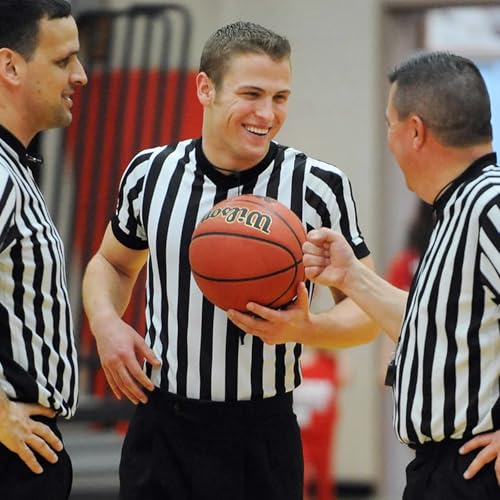 VKT Referee Shirt V-Neck Official Ref Costume Umpire Jersey for Womens and Mens Basketball Football Halloween Uniform L - Image 2