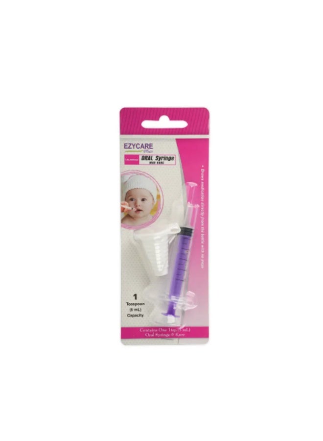 Ezycare Plus Oral Syringe with Cork 5ml – Accurate Medicine Dosage Syringe for Liquid Medication