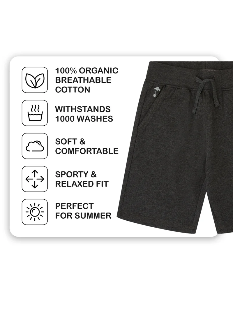 CANADA HOUSE Summer Comfort Dark Grey Cotton Casual Wear Shorts For Boys
