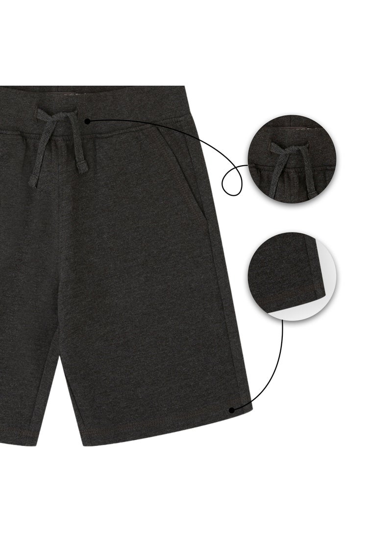 CANADA HOUSE Summer Comfort Dark Grey Cotton Casual Wear Shorts For Boys - Image 4