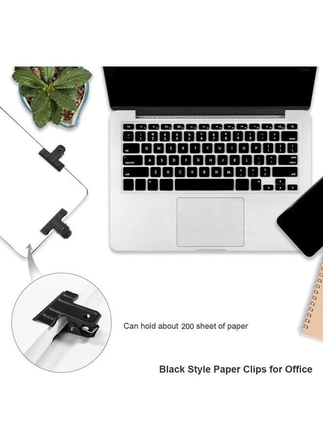 yongsheng Black Large Bull Clips Thickened, 10 Pcs 3 Inch Long Metal Binder Paper Clip Clamps for Office Kitchen, Drawing Board, Art Crafts (75 mm)  - Image 5