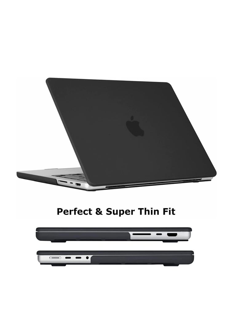 Plastic Hard Shell Case Compatible with MacBook Pro 14 inch Case 2025 2024 2023 2022 2021 M4 A3112 A3185 A3401 M3 A2918 A2992 M2 A2779 M1 A2442,Frosted Black  - Image 1