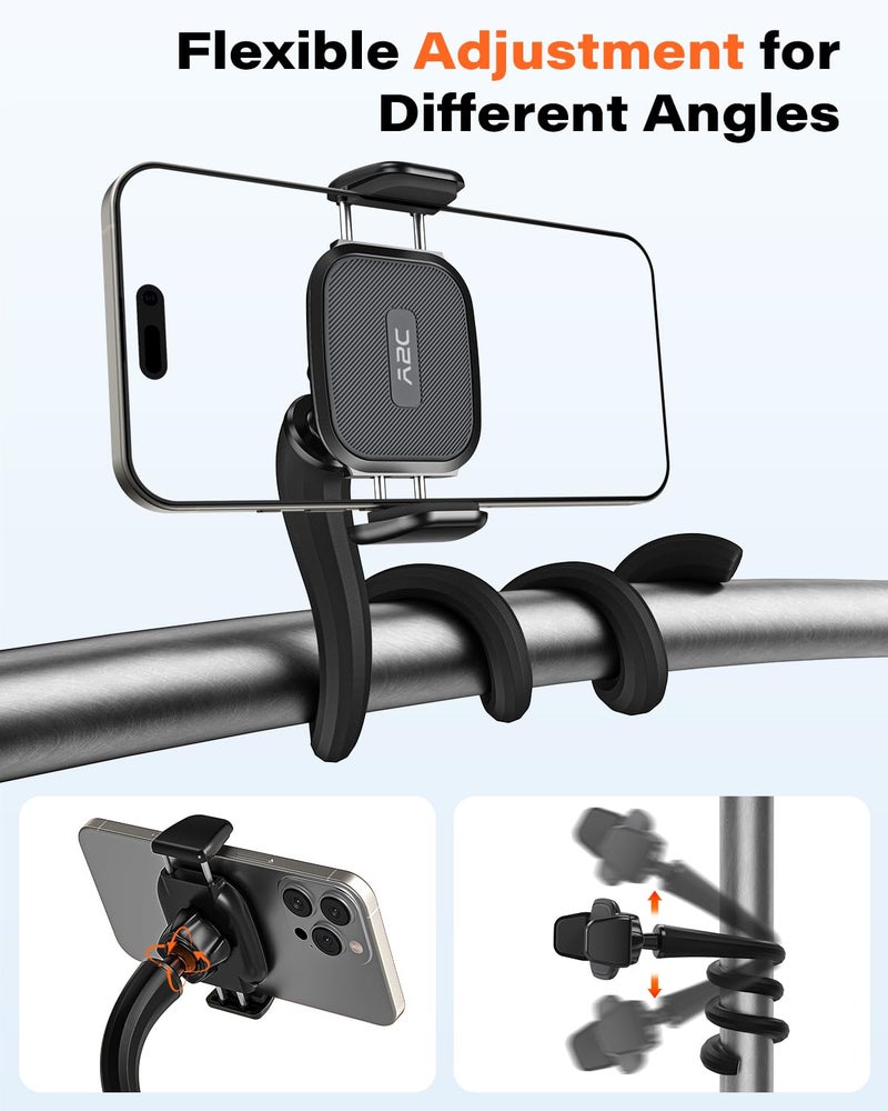 A2C Flexible Phone Holder for Treadmill, Peloton, Stroller, Shopping Cart, Desk, Portable Gooseneck 16.5â€ Long Arm Phone Mount for 4.7â€-6.9" Smartphones - Image 2