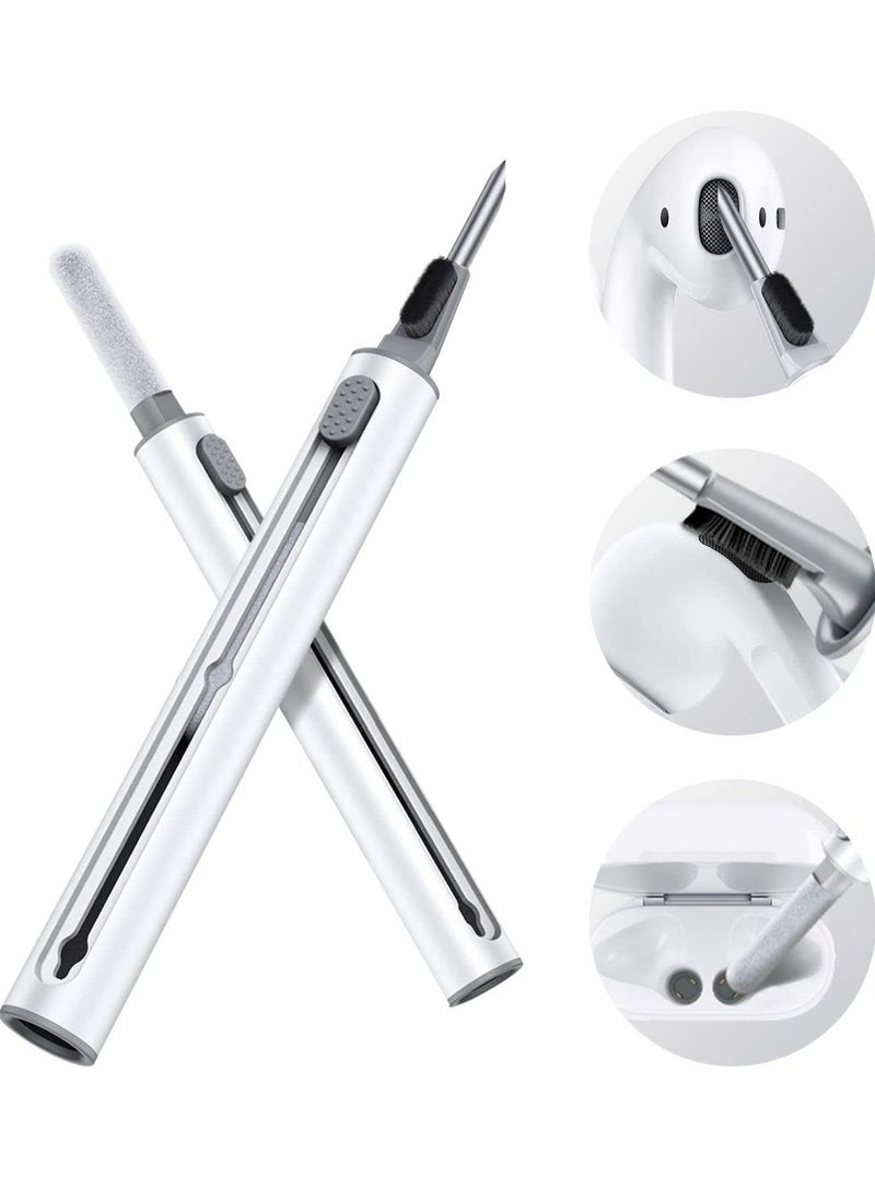 ELTRAZONE Cleaner Kit for Airpods Pro 1 2 Multi-Function Cleaning Pen Soft Brush for Bluetooth Earphones Case, Wireless Earphones, Wireless Earbuds Cleaning Tools for Huawei Samsung MI Earbuds-White  - Image 1