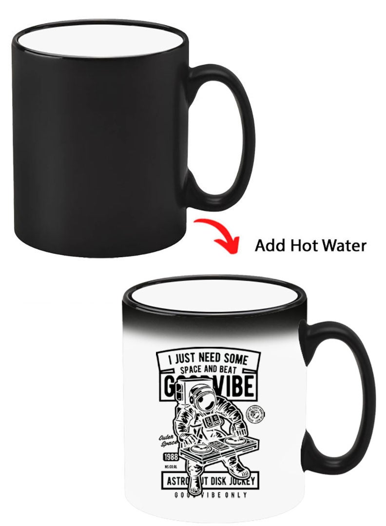 Theodor Color Changing Heat Sensitive Ceramic Mug, Image Revealed When HOT Liquid is Added! Good vibe - Image 1