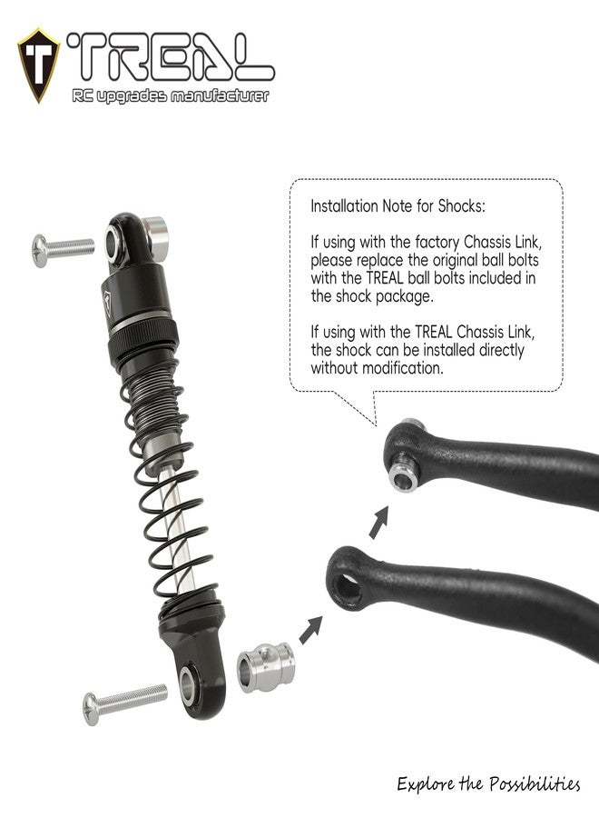 TREAL Aluminum Shocks Absorber (4P) 23mm for Axial SCX30(Green) - Image 5