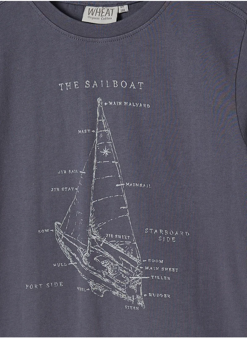 Wheat Teen Sailboat T-Shirt