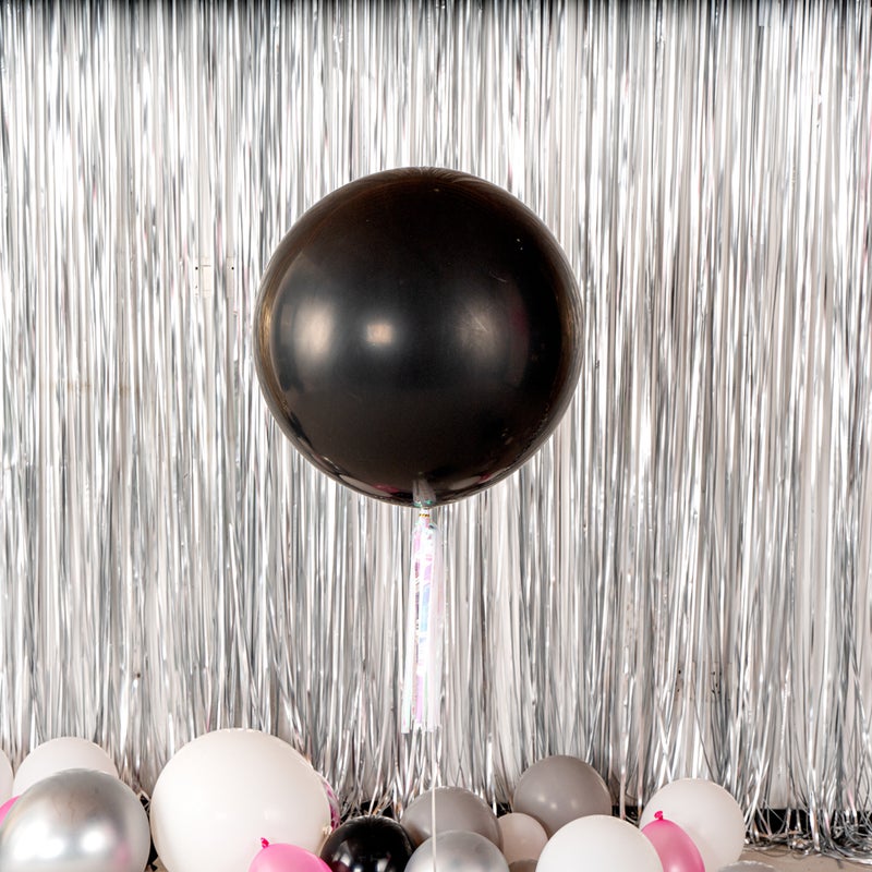 Restaurantware بالونات عملاقة بحجم 36 بوصة من رستورانت وير - 10 بالونات سميكة - لاتكس قوي، يمكن ملؤها بالهيليوم أو الهواء، بالونات سوداء دائرية عملاقة، زينة لجلسات التصوير، حفلات الزفاف، أو حفلات عيد الميلاد - Image 3